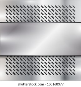Metal abstract background - vector illustration 