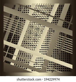 Metal abstract background - vector illustration