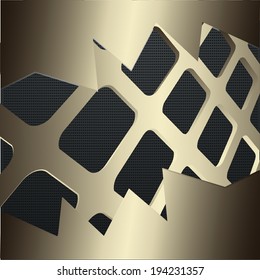 Metal abstract background - vector illustration