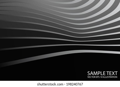 Metal abstract dark lined background surface - Vector abstract vector illustration template
