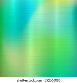 Metal abstract green colorful gradient technology background with polished, brushed texture, chrome, silver, steel, aluminum for design concepts, web, prints, wallpapers. Vector illustration.