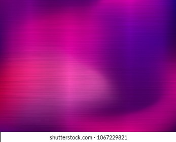 Metal abstract pink colorful gradient technology background with polished, brushed texture, chrome, silver, steel, aluminum for design concepts, web, prints, wallpapers. Vector illustration.