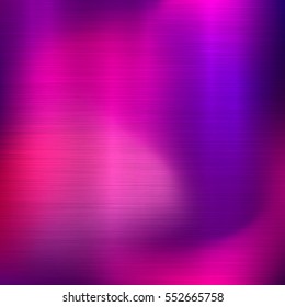 Metal abstract pink colorful gradient technology background with polished, brushed texture, chrome, silver, steel, aluminum for design concepts, web, prints, wallpapers. Vector illustration.