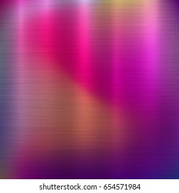 Metal abstract pink colorful gradient technology background with polished, brushed texture, chrome, silver, steel, aluminum for design concepts, web, prints, wallpapers. Vector illustration.