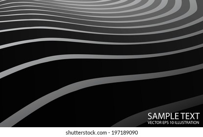 Metal  abstract silver lined background surface - Vector metallic vector illustration template