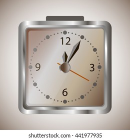 Metal alarm clock with time