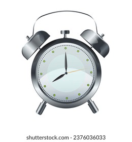 metal alarm clock vector illustration