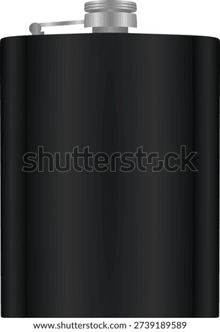 Metal alcohol bottle flask. vector