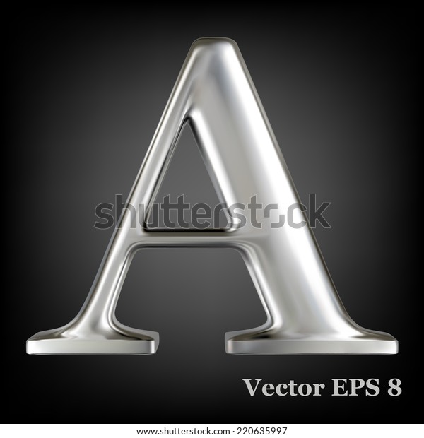 Metal Alphabet Vector Symbol Stock Vector (Royalty Free) 220635997