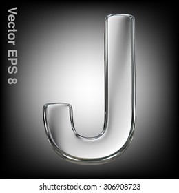 Metal alphabet vector symbol - J. Eps 8 using mesh.