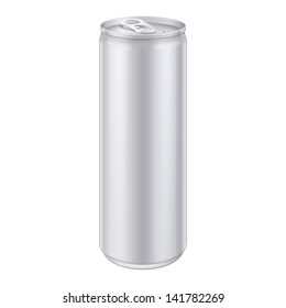 Metal Aluminum Beverage Drink Can 250ml. Mockup Template Ready For Your Design. Isolated On White Background. Product Packing. Vector EPS10 Product Packing Vector EPS10 svg
