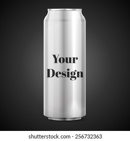 Metal Aluminum Beverage Drink Can. Ready For Your Design. Product Packing Vector EPS10