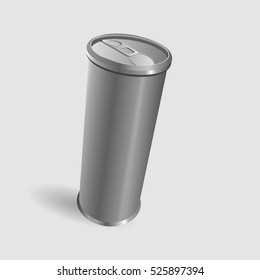 Metal Aluminum Beverage Drink Mockup Template Ready For Your Design Vector EPS10 
