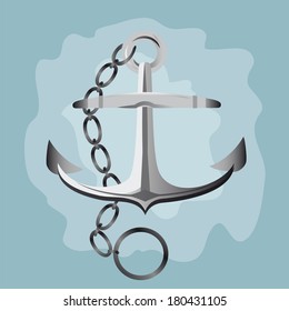 metal anchor with chain