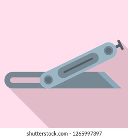 Metal angle knife icon. Flat illustration of metal angle knife vector icon for web design