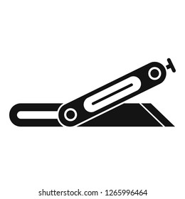 Metal angle knife icon. Simple illustration of metal angle knife vector icon for web design isolated on white background