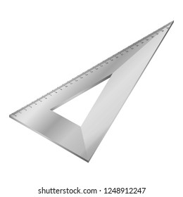 Metal angle ruler icon. Isometric of metal angle ruler vector icon for web design isolated on white background