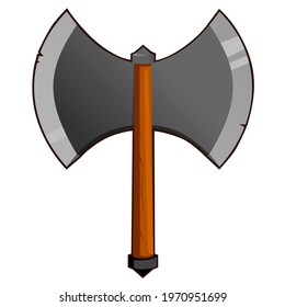 Metal Axe Cartoon Vector Illustration