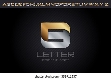 Metal B Letter Logo, alphabet logo design.