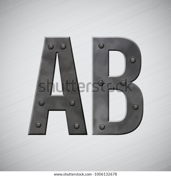 Metal B Symbols Bolts Vector Illustration Stock Vector (Royalty Free ...