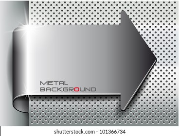 Metal background arrow.Vector illustration