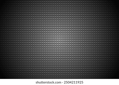 Metal background, black carbon illustration. Perforated sheet metal is suitable for metal material textures, grills, plates, banners, posters and social media posts.