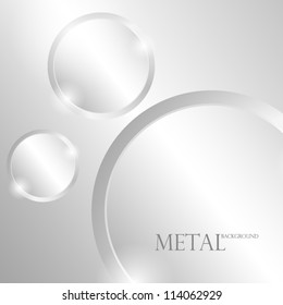 Metal background with circles. EPS10 Vector.