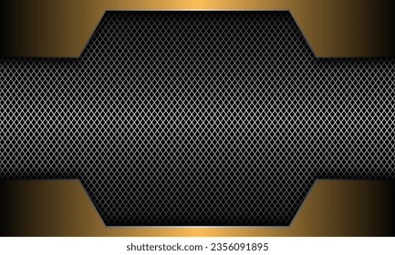 metal background design with gold frame