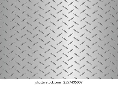 Metal background with diamond plate texture, vector illustration.