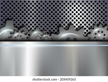 metal background with gears