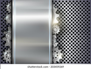 metal background with gears