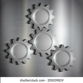 metal background with gears