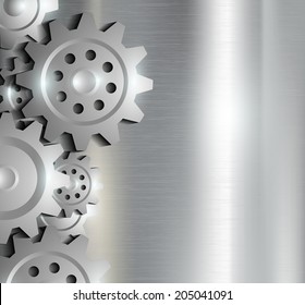 metal background with gears