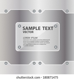 metal background with glass framework vector illustration