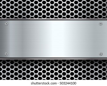 Metal Background. Hexagonal, Honey Comb Stainless Steel Mesh