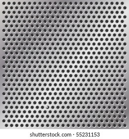 A Metal Background with Holes in Mesh Pattern