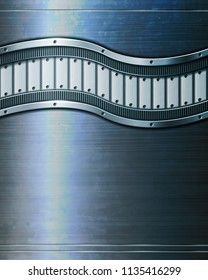 Metal background for industrial and technology design. Vector illustration. 