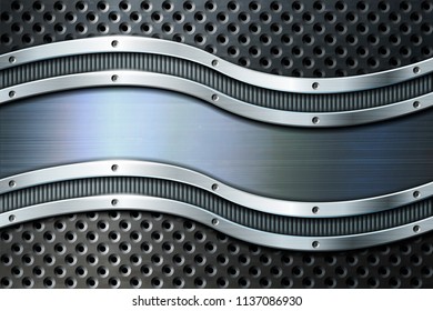 Metal background for industrial and technology design. Vector illustration. 