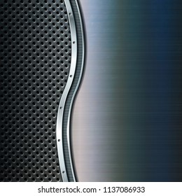 Metal background for industrial and technology design. Vector illustration. 