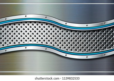 Metal background for industrial and technology design. Vector illustration. 