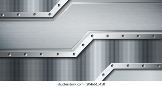 Metal background for industrial and technology designe.Vector illustration.