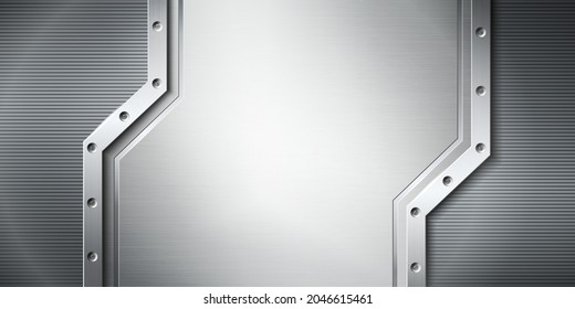 Metal background for industrial and technology designe.Vector illustration.