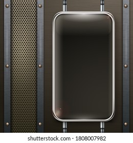 Metal background, industrial texture. Vector illustration.