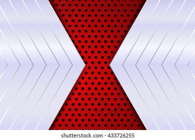 Metal background with perforation. Vector illustration