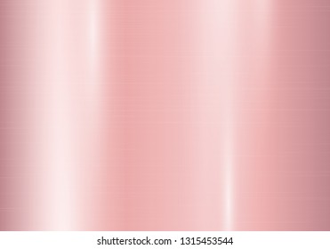 Metal background with pink gold texture. Vector illustration