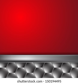 Metal background with place for text. EPS10 Vector.