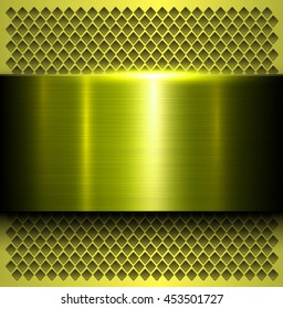 Metal background, polished metallic texture, vector illustration