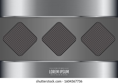 Metal background with rectangle shape.Layout for banner, business, presentations, flyers, posters.Vector illustration.Eps10
