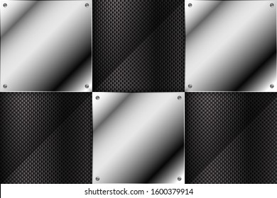   Metal background with rectangle shape.Vector illustration.Eps10 