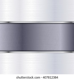 Metal background. Scratch metal texture with steel plate. Vector illustration